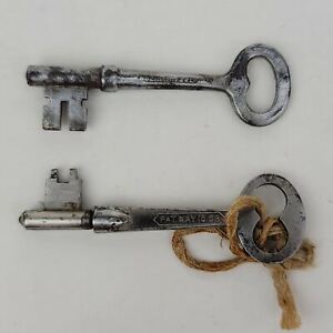 2 Vintage Sargent Co Skeleton Key Lot Pat May 1588