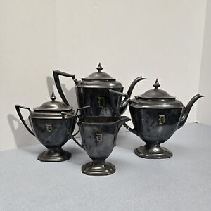 Vintage Pairpoint Silver Plate Coffee Tea Server Set Epns 0319 Hm Mounts