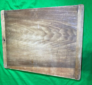Antique Primitive Large Wood Cutting Bread Board Ends 15 X 20 Great Patina
