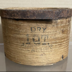 Antique Primitive E B Frye Wilton Nh Dry 1 Qt Wood Grain Measure 3 3 4 H
