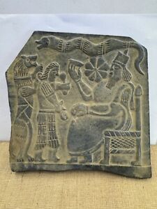 Near Eastern Sassanian Royal Engraved Lapis Lazuli Stone Tablet Tile 100 Ad